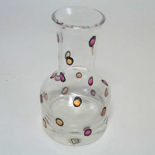 (image for) Dartington #FT113 1970's Spotted Glass Vase - Labelled - Click Image to Close