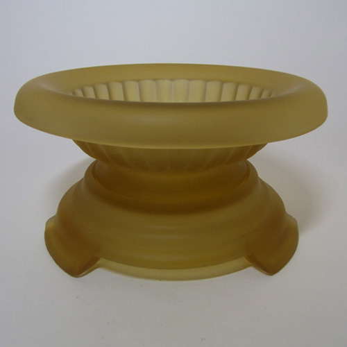 Davidson Art Deco 1930's Frosted Amber Glass Bowl 1910MD - Click Image to Close