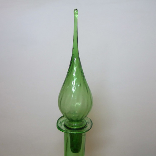 (image for) Empoli Huge Italian Green Glass Decorative 'Genie' Bottle - Click Image to Close