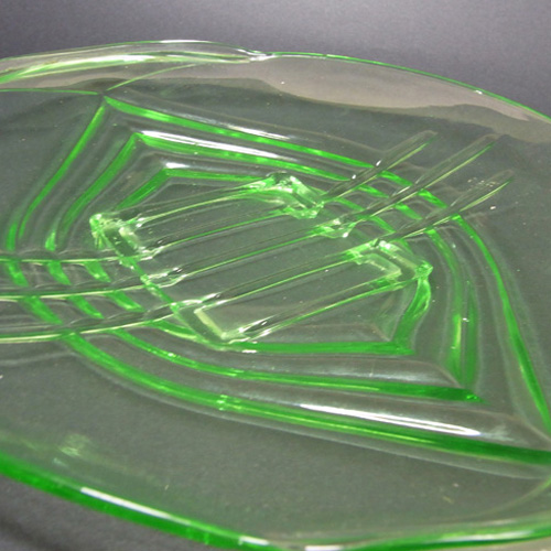 Stölzle Czech Art Deco 1930's Uranium Green Glass Bowl - Click Image to Close