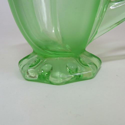 (image for) Stölzle #19511 Czech Art Deco 1930's Green Glass Jug - Click Image to Close