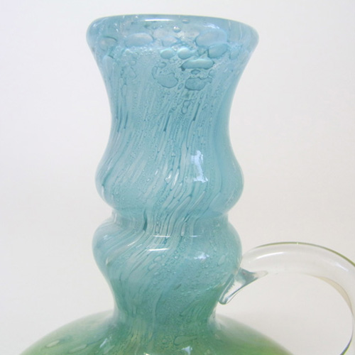 Ekenas Blue + Green Glass Candlesticks John-Orwar Lake - Click Image to Close