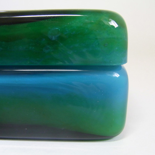 Ekenas Blue + Green Glass Trinket Dish John-Orwar Lake - Click Image to Close