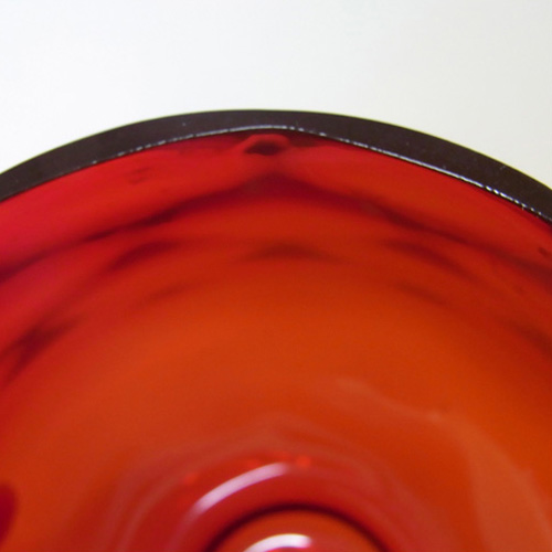 (image for) Elme Scandinavian Red Glass Optical Vase - Labelled - Click Image to Close