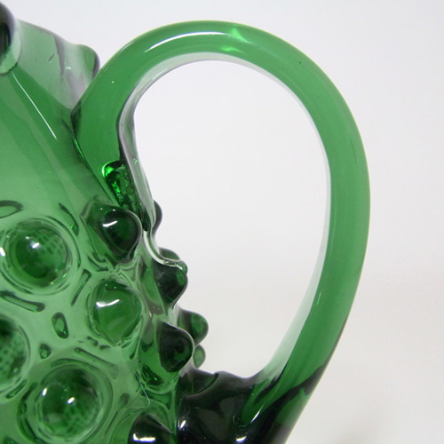Empoli Verde Italian Green Glass Spikey Seed Pod Jug / Pitcher - Click Image to Close
