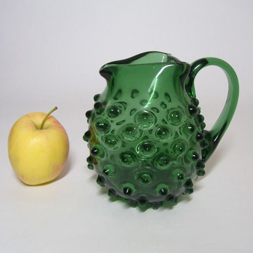 (image for) Empoli Verde Italian Green Glass Spikey Seed Pod Jug / Pitcher - Click Image to Close