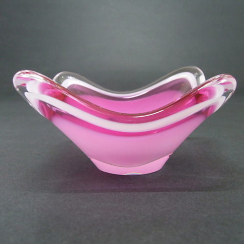 (image for) Flygsfors Coquille Glass Bowl by Paul Kedelv Signed '58 - Click Image to Close