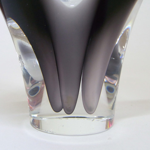 (image for) Flygsfors Coquille Glass Vase by Paul Kedelv Signed '61 - Click Image to Close