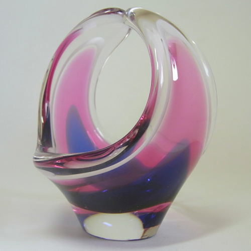 Flygsfors Coquille Glass Bowl by Paul Kedelv - Signed - Click Image to Close