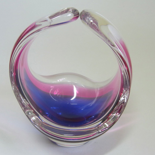Flygsfors Coquille Glass Bowl by Paul Kedelv - Signed - Click Image to Close