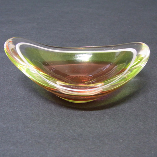 Flygsfors Coquille Glass Bowl by Paul Kedelv Signed '53 - Click Image to Close