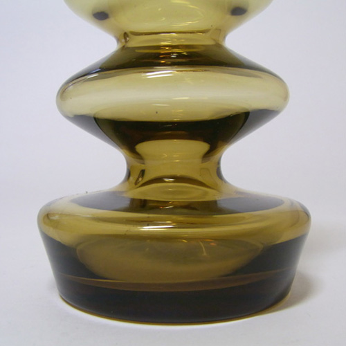 (image for) Friedrich German Amber Hooped Glass Vase/Candle Holder - Click Image to Close