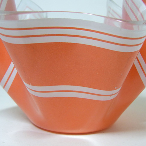 (image for) Chance Brothers Orange Glass 'Bandel-2' Handkerchief Vase Label - Click Image to Close
