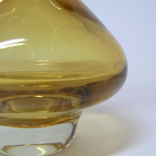 Harrachov Czech Large Amber Cased Glass Vase - Click Image to Close