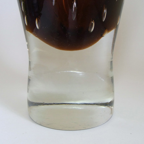 Harrachov Czech Large Amber Glass Vase by Milan Metelak - Click Image to Close