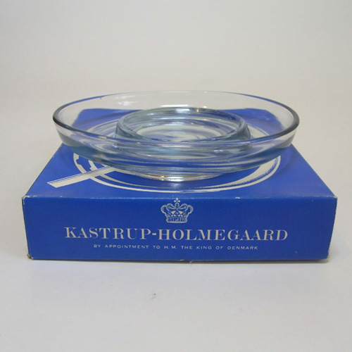 (image for) Holmegaard Per Lutken Aqua Blue Glass Bowl - Boxed - Click Image to Close
