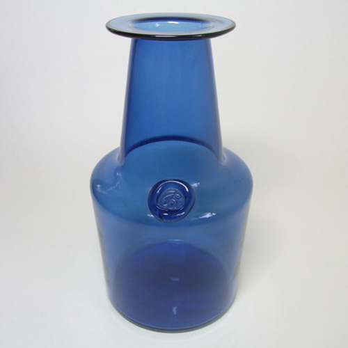 (image for) Kastrup/Holmegaard Blue Glass Capri Vase - Jacob Bang - Click Image to Close