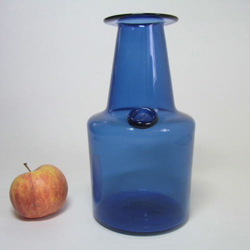 (image for) Kastrup/Holmegaard Blue Glass Capri Vase - Jacob Bang - Click Image to Close
