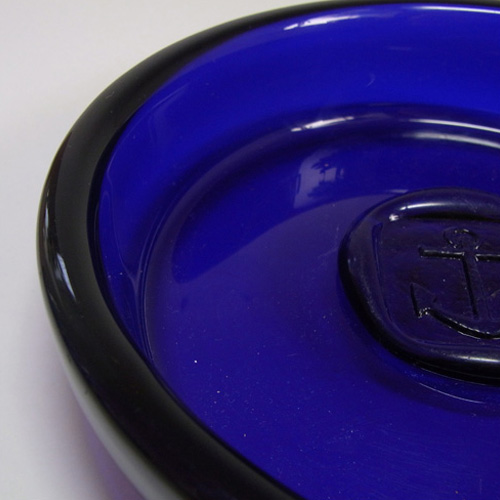 Holmegaard 'Viking' Blue Glass Bowl by Ole Winther - Click Image to Close