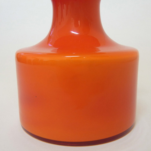 (image for) Holmegaard Carnaby Orange Cased Glass Vase by Per Lutken - Click Image to Close