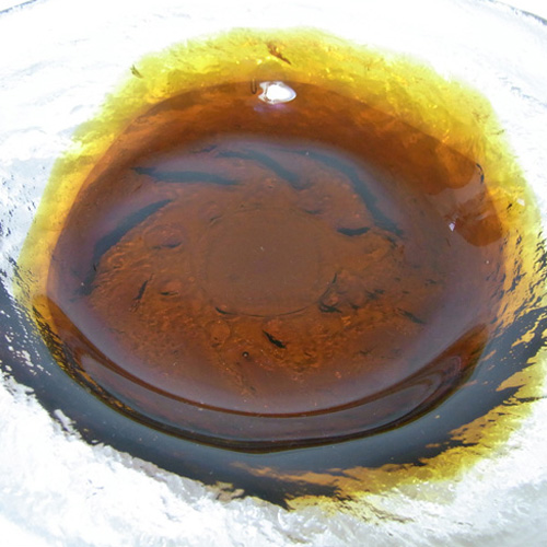 (image for) Humppila Amber Glass Bowl by Pertti Santalahti - Signed - Click Image to Close