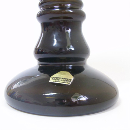 Ingrid/Ingridglas Green Glass Vase/Candlestick - Label - Click Image to Close