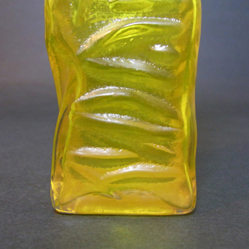 (image for) Tajima Japanese "Best Art Glass" Textured Yellow Cased Glass Vase - Click Image to Close