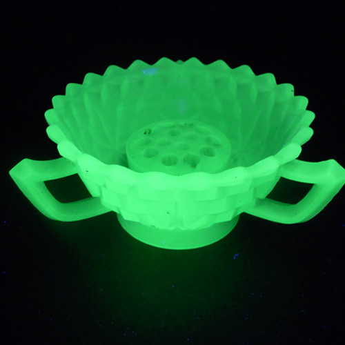 (image for) Jobling #2077 Art Deco Uranium Jade Green Glass Bowl - Click Image to Close