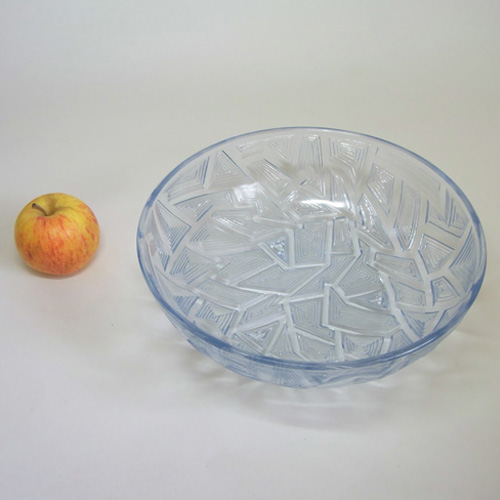 (image for) Jobling #2568 1930's Blue Art Deco Glass 'Jazz' Bowl - Click Image to Close