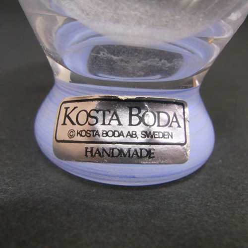 (image for) Kosta Boda Glass Vase - Labelled, Signed Ulrica Vallien - Click Image to Close