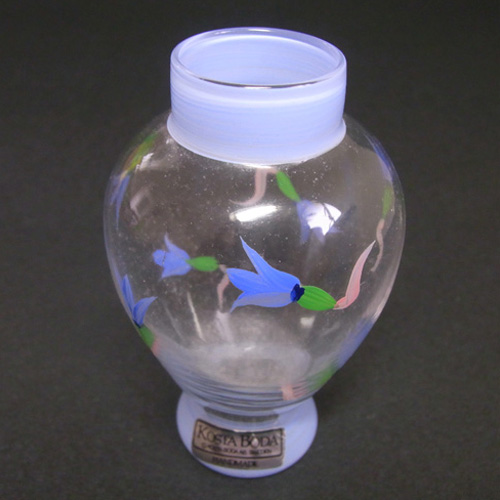 Kosta Boda Glass Vase - Labelled, Signed Ulrica Vallien - Click Image to Close