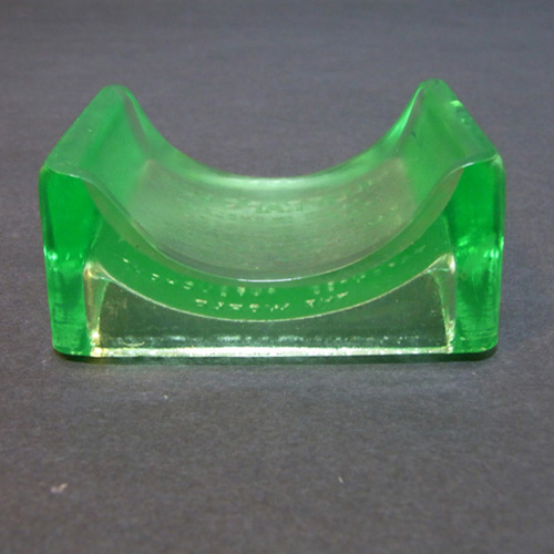 Lillicraps Uranium Green Glass Patented Razor Hone/Sharpener - Click Image to Close