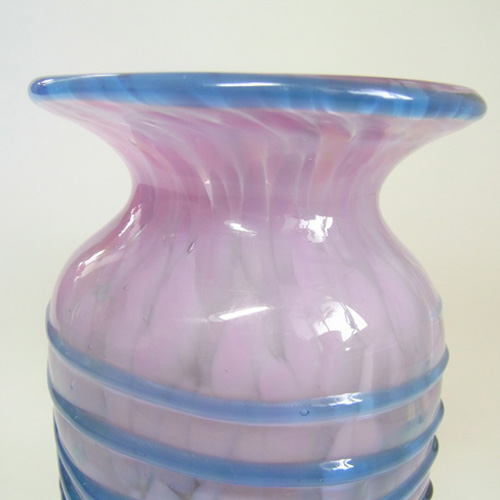 (image for) Mdina Trailed Maltese Pink + Blue Glass Vase - Click Image to Close