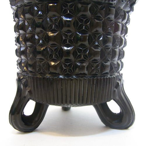 Sowerby #1154½ Antique Victorian Black Milk Glass Spill Vase - Marked - Click Image to Close