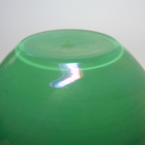 (image for) Carlo Moretti Murano Green Glass Vase - Labelled - Click Image to Close