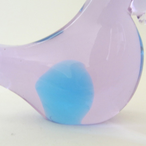 (image for) Neodymium/Alexandrite Lilac + Blue Glass Bird - Changes Colour! - Click Image to Close