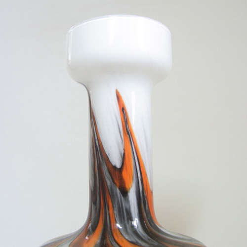 (image for) V.B. Opaline Florence Italian Empoli Marbled Glass Vase - Click Image to Close