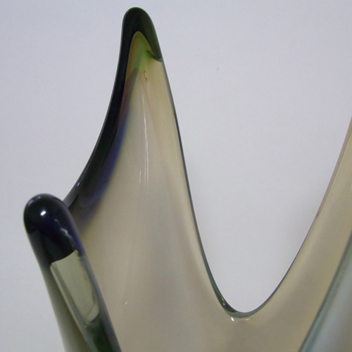 (image for) Large Opalescent Czech Organic Glass Sculpture Vase - Click Image to Close