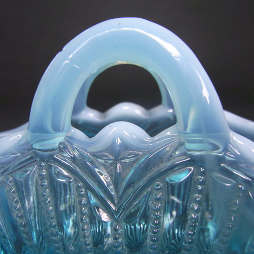(image for) Henry Greener 1900's Victorian Blue Pearline Glass Bowl - Click Image to Close