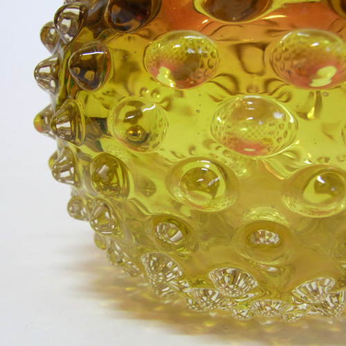 (image for) Prachen Czech Amber Glass Vase - Frantisek Koudelka - Click Image to Close
