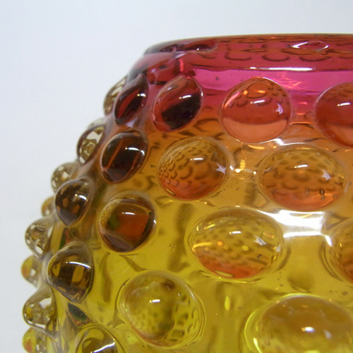 Prachen Czech Amber Glass Vase - Frantisek Koudelka - Click Image to Close