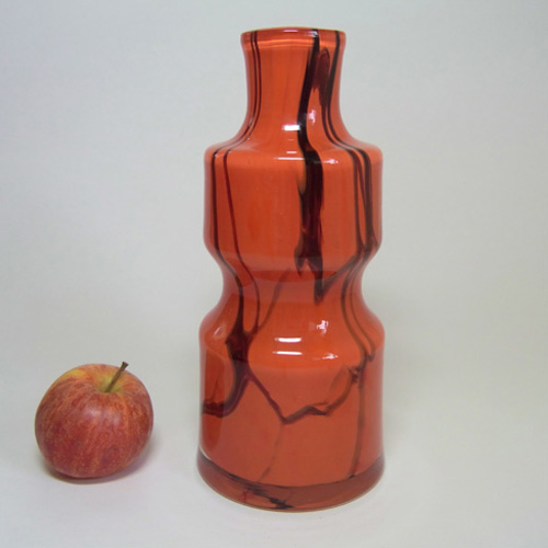 Prachen 70s Red Glass 'Flora' Vase - Frantisek Koudelka - Click Image to Close
