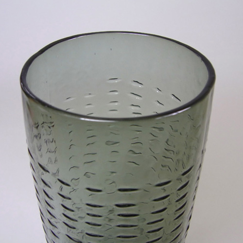 (image for) Reijmyre Swedish Smoky Textured Glass Vase - Labelled - Click Image to Close
