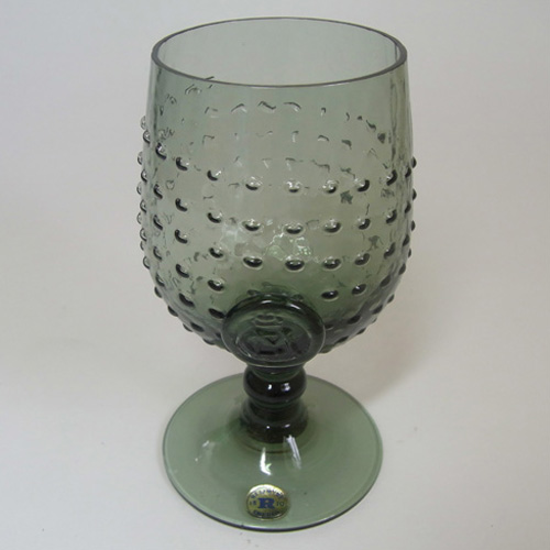 (image for) Reijmyre Swedish Smoky Textured Glass Goblet - Boxed - Click Image to Close