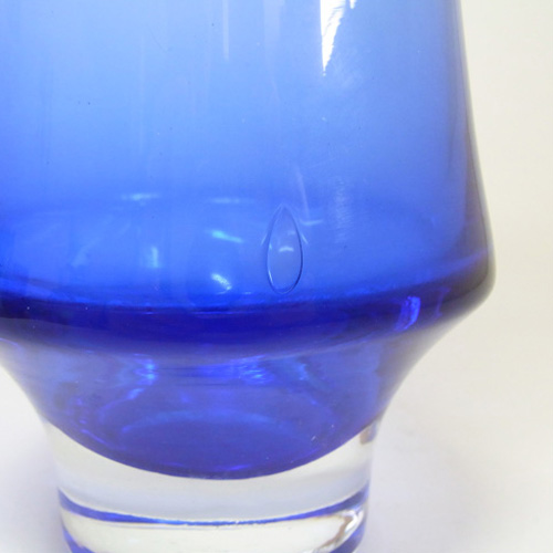 (image for) Riihimaki #1374 Riihimaen Lasi Oy Finnish Blue Glass Vase - Click Image to Close
