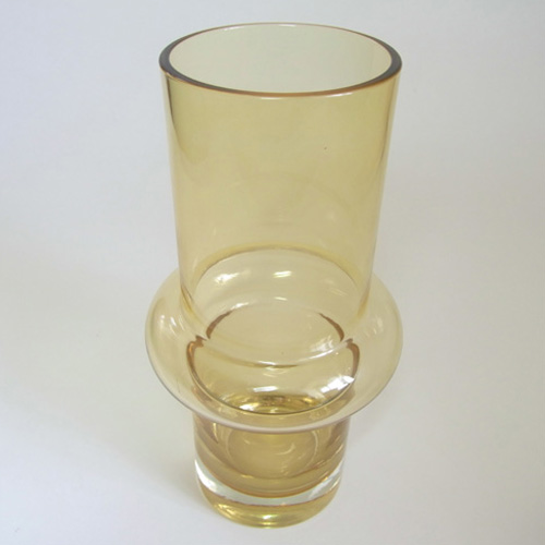 (image for) Riihimaki #1562 Riihimaen Tamara Aladin Amber Glass Vase - Click Image to Close