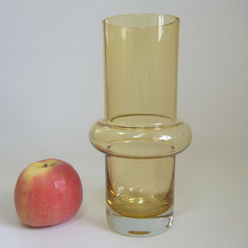 (image for) Riihimaki #1562 Riihimaen Tamara Aladin Amber Glass Vase - Click Image to Close