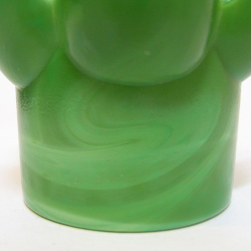 Royal Krona Swedish Green Glass Candle Holder - Labelled - Click Image to Close