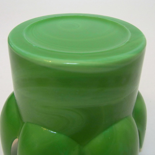 (image for) Royal Krona Swedish Green Glass Candle Holder - Labelled - Click Image to Close