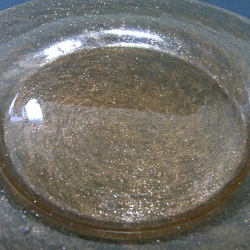 (image for) Salviati Copper Aventurine Murano Glass Plate / Dish - Click Image to Close
